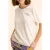 ICode White T-shirt With Embroidered Collar Ecru