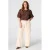 MS Mode top Plus Size met stippen – bruin