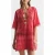 Reiss Etta-emrboidered Dress Coral