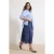 Trendyol Curve Dames Blauw Bloemen Midi Grote maten Rokken