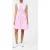 French Connection Tiered Poplin Mini Dress Strawberry Shake