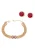 faina Sieraden set  goud / robijnrood / transparant