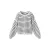 Mango Kids gebreid gestreept vest – ecru