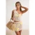 TRENDYOLMİLLA Dames Beige Bloemen Kort / Mini Kokerrok- rok Rokken