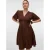 VERO MODA CURVE midi jurk bruin