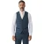 Marineblauwe tweed gilet voor heren met visgraatmotief – Harris