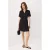 TRENDYOLMİLLA Dames Zwart Effen Kort / Mini Kort Blousejurk Jurken