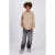 Raizzed sweater met backprint – bruin