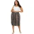 Brave Soul Midi-rok met bloemenprint en hoge taille voor dames (Zwart)