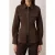 TRENDYOLMİLLA Dames Bruin Effen Lang Regular fit Overhemden