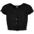 Urban Classics Dames ribbed button-down crop top
