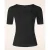 Carice uni rib top in zwart