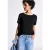 Street One Dames Shirt met structuur in Zwart