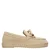 Manfield – Dames – Beige suède espadrilles met franjes –