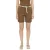 s.Oliver straight leg bermuda short met ceintuur – bruin