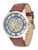 FOSSIL Analoog horloge ‘Townsman’  enziaan / bruin / zilver