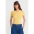 Geribbelde Korte Mouwen Knopblouse
