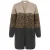 ONLY CARMAKOMA Plus Size aansluitend lang gebreid vest met print – bruin