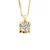 Solitaire diamanten halsketting 0,10 Cts Yellow Gold