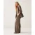 Summum 4s3047-12481 742 trousers wide leg twill melange taupe