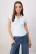 TRENDYOLMİLLA Dames Blauw Effen Kort Getailleerd Blouses