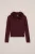 WE Fashion – Meisjes vest met kraag van imitatiebont – Regular fit – Donkerrood – Viscose –