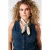 MS Mode denim aansluitend gilet Plus Size – donkerblauw