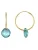 Luxenter Oorbellen ‘Vanshy’  turquoise / goud