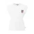 Katoenen T-shirt met schouderdetail en kleine print voor vrouw QS