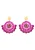 IZIA Oorbellen  goud / pink / donkerroze