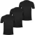 Donnay Effen T-shirt met ronde hals voor heren (set van 3) (Zwart)