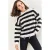 Gestreepte Crew Neck Losse Pasvorm Trui