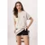 TRENDYOLMİLLA Dames Beige Geborduurd Kort Oversized T-shirts