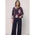 Shirt met 3/4-mouwen, ronde hals en argylepatroon