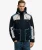 Colour Block Windbreaker Jas met Capuchon Blauw