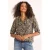 Didi blouse met stippen – bruin/blauw/geel/ecru