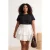 Trendyol Curve Dames Wit Bloemen Kort / Mini Grote maten Rokken