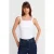 Geribbelde Mouwloze Blouse met Vierkante Halslijn