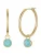 Yokoamii Oorbellen  turquoise / goudgeel