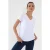 Dames Effen V-Hals Korte Mouwen T-Shirt