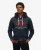 Superdry Mannen Heritage Hoodie met Vintage Logo en Relaxte Pasvorm Blauw