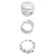 Mango ring – set van 3 zilverkleurig