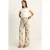 Hoge Taille Paisley Print Rechte Spijkerbroek