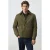 Mango Man winterjas met corduroy details – donkergroen