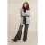 River Woods Long Dotted V-neck Cardigan Grey