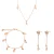 Orphelia ‘Elisa’ Dames 925 Sterling Zilveren Set: Ketting + Armband + Oorbellen – Roze SET-7381