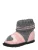 BECK Huisschoenen ‘Little Hearts’  basaltgrijs / rosa / wit