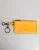 Geel Oranje Leren Creditcard Sleutelhanger Clip Wallet