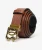 Monogram Leren Riem Brown