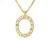 Collar ABC Diamonds 0,07 Cts letter “O” 18 karaats geel goud